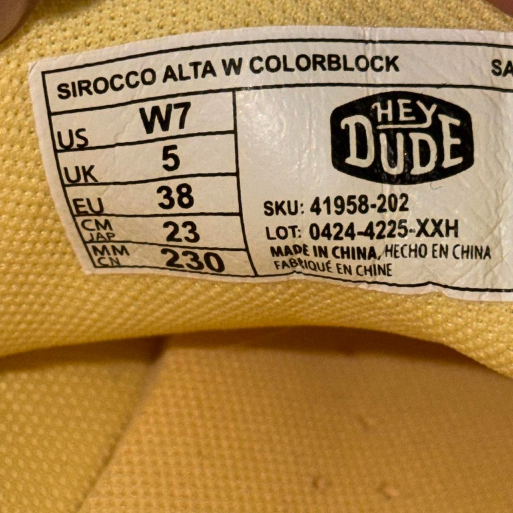 Hey Dude Cream and Tan Casual Shoes - Picture 7 of 7